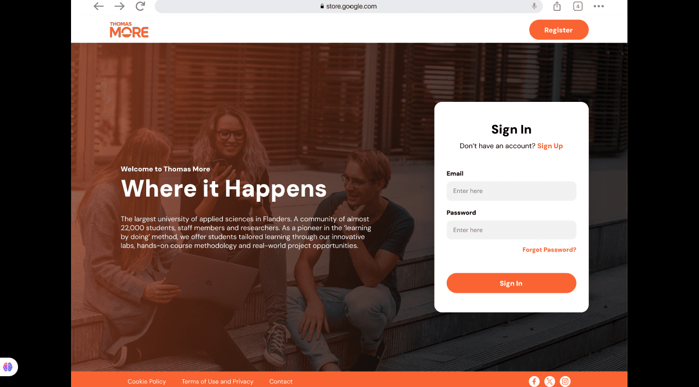 UniPortal screenshot 1