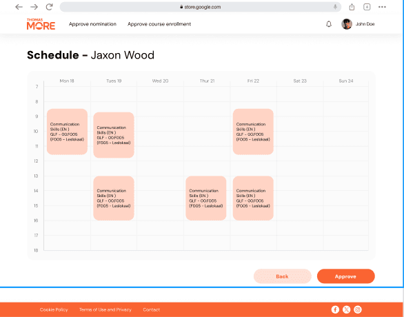 UniPortal screenshot 3